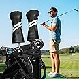 Golf Club Head Covers - 4pcs or 1pc Golf Accessories Club Covers Set for Woods and Driver Fairway Hybrids with Interchangeable Tags