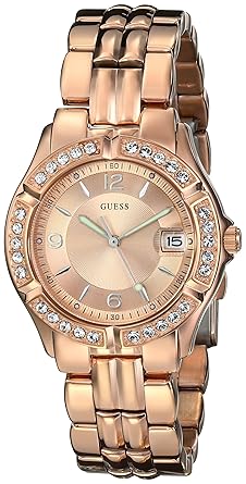 Buy Guess Women S U11069l1 Sporty Chic Rose Gold Tone Mid Size