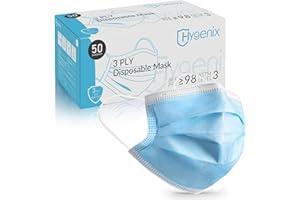 Hygenix Level 3 Procedure 3Ply Disposable Face Masks – ≥98% Filtration, Fluid Resistant, Made in USA (50 Pack)