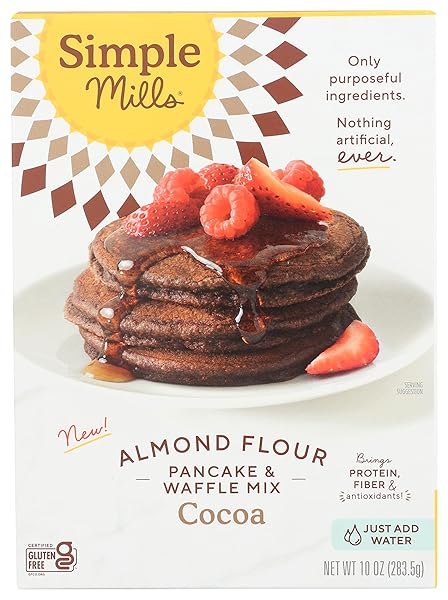 SIMPLE MILLS COCOA PANCAKE AND WAFFLE MIX, JUST...
