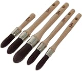 CORAL Aspire 5 Piece Round Sash Paint Brush Set 15 18 21 25 18mm FSC Wood view 5