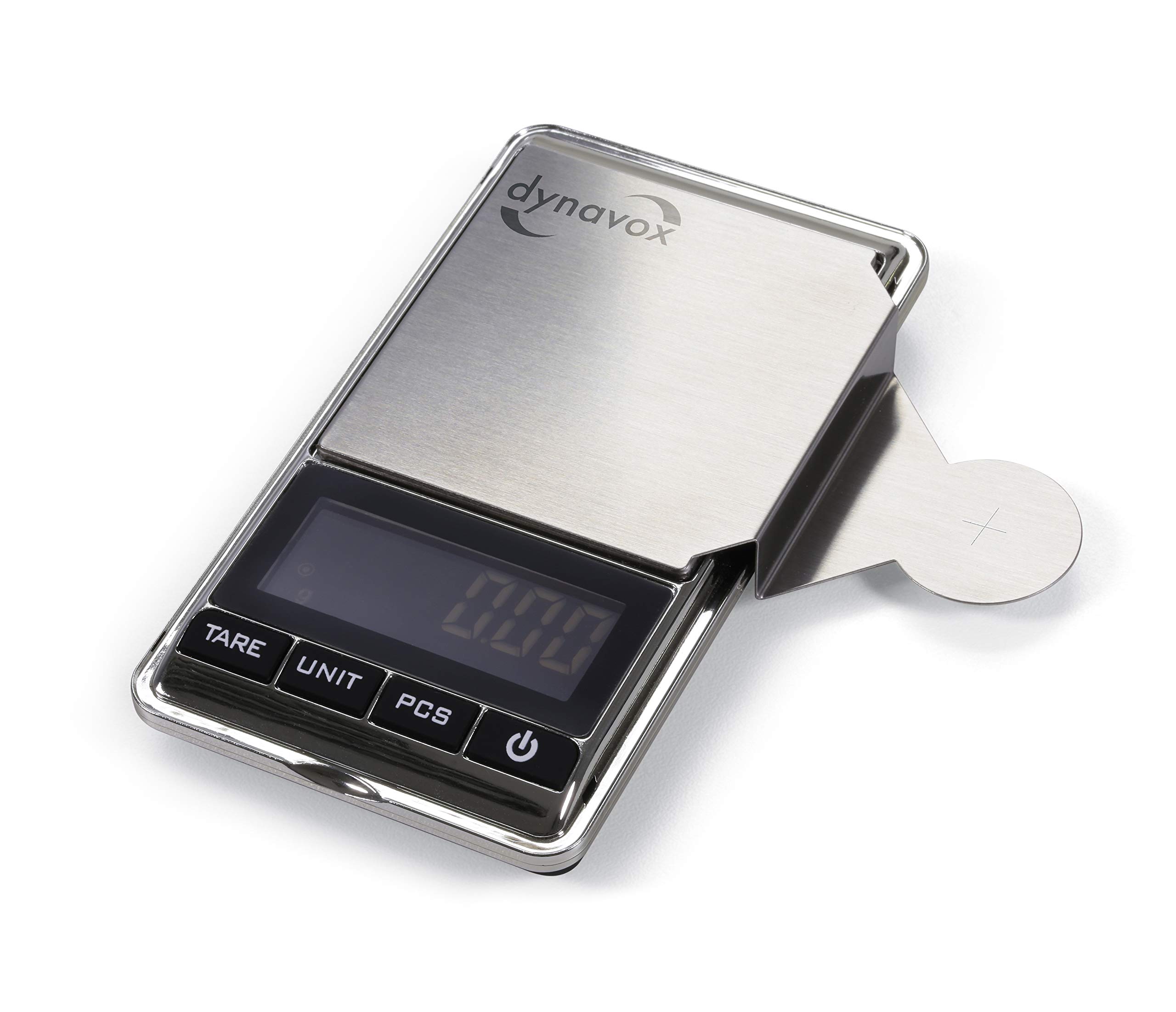 Dynavox Electronic Tonearm Scale TW-4, Determination and Adjustment of Load for Turntable Pickup, Anti-Magnetic Pad, High Accuracy, Silver