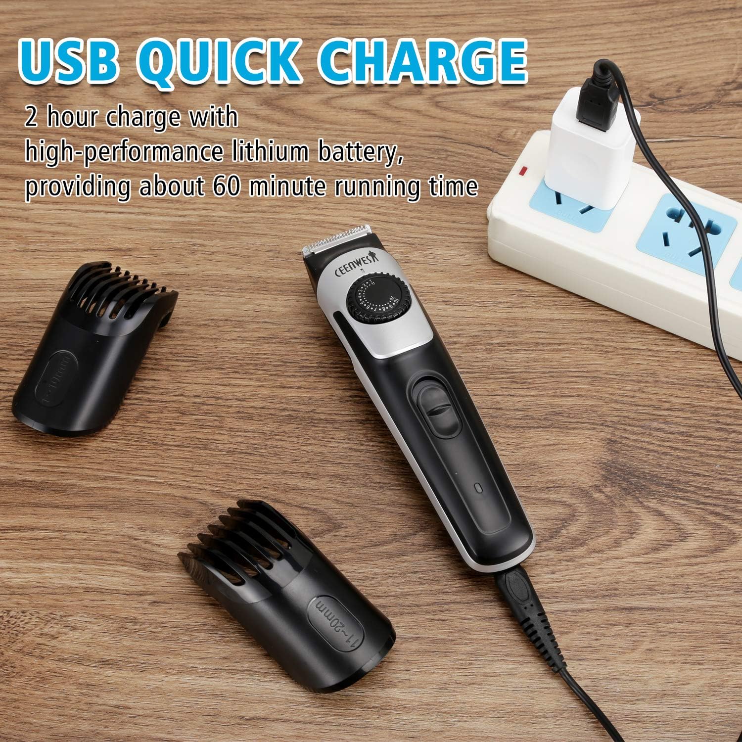 Ceenwes Beard Trimmer Hair Clipper 38 Length Settings Lifetime