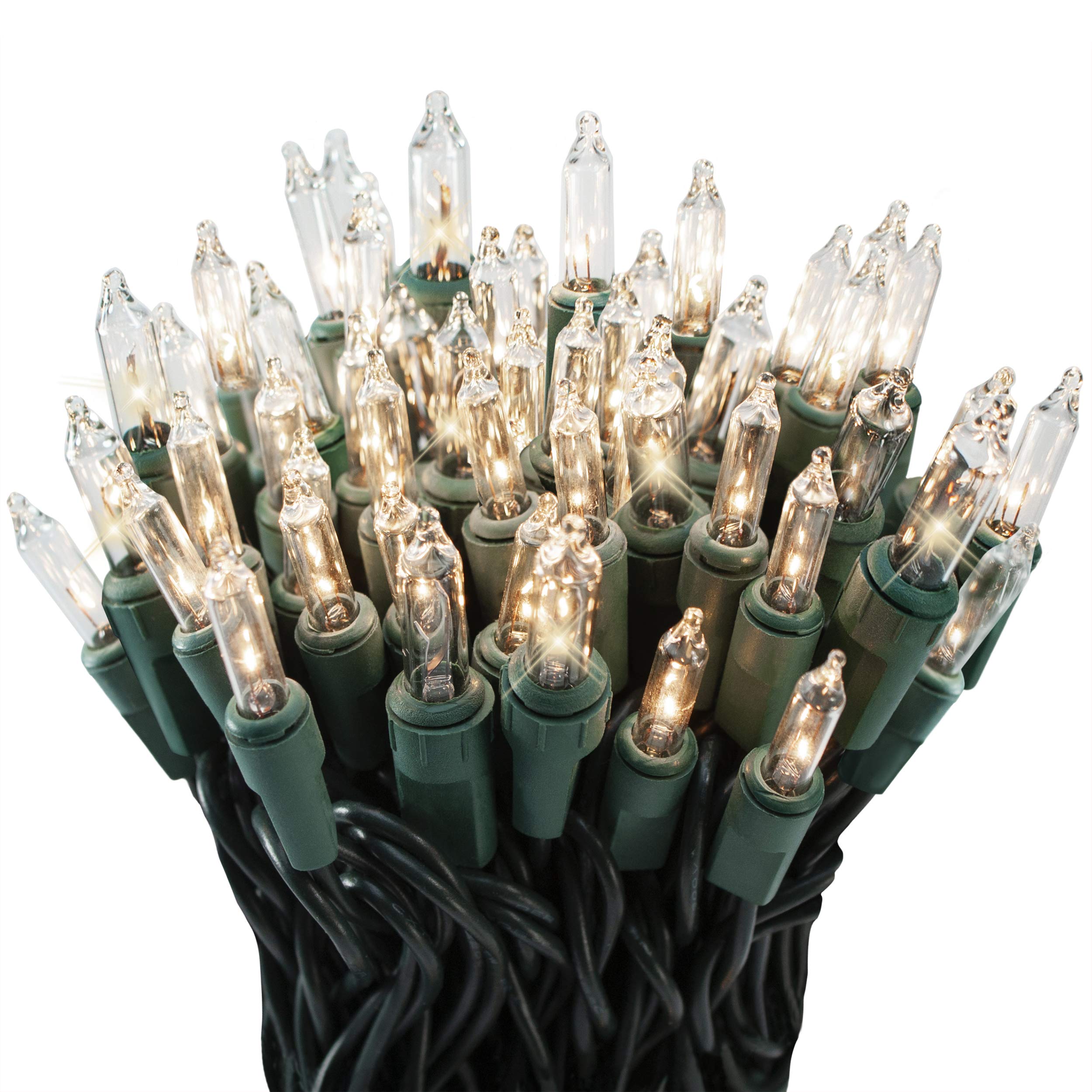 Photo 1 of 612 Vermont 100 Clear Christmas Lights, 12 Lights Twinkle, Indoor and Outdoor Use, Connect up to 4 Sets, Lighted Length 20.6', Total Length 21.8'