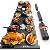 iTRUSOU Expandable Warming Mat for Food 54"x16", 99H Timer, 7 Temp | XXL Expandable 3-Panel Silicone Food Warmer with 7 Temps &amp; 1-99H Timer, Auto Uff. Child Lock, for Buffet, Party, Shabbat.