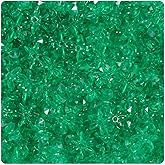 BeadTin Emerald Transparent 12mm Sunburst Craft Beads (450pcs)