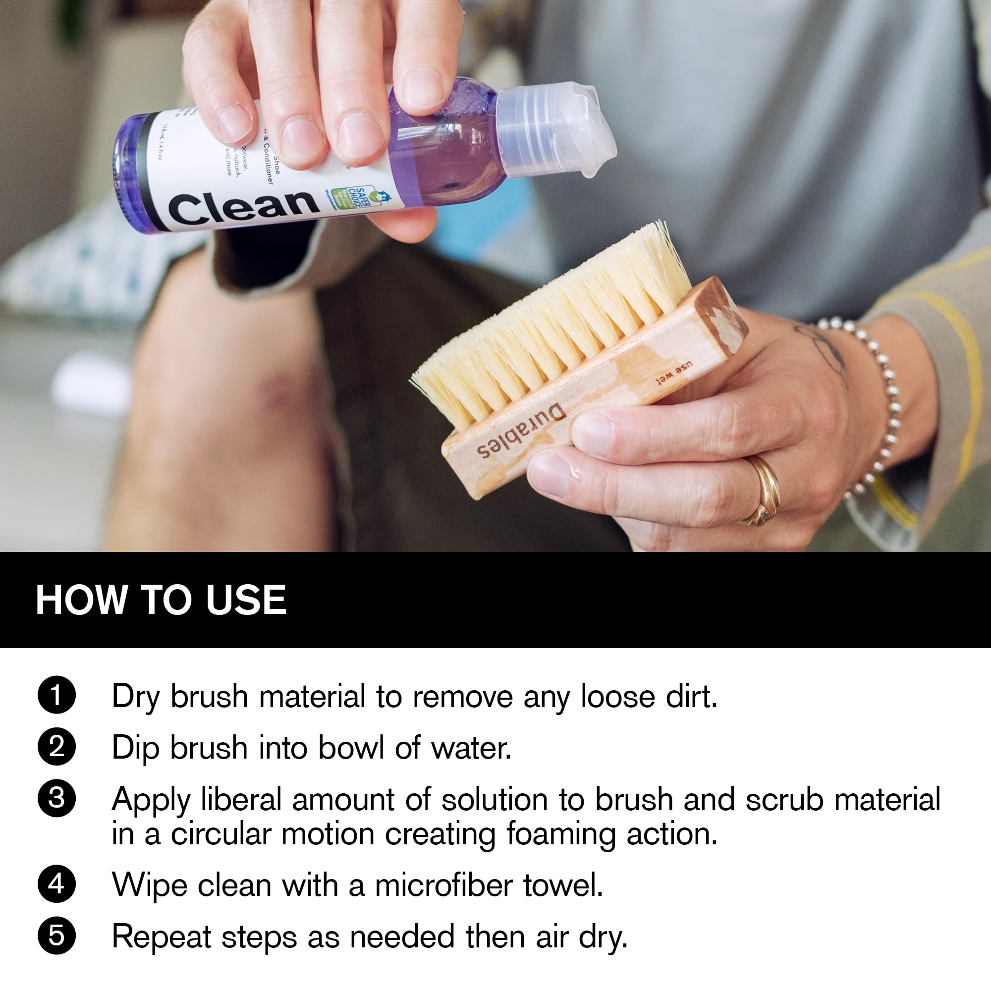 Jason Markk Jason Markk Deep Cleaning Solution, Shoe Cleaner, Cleans & Conditions, Sneaker Care, Ideal for Footwear, Safe for Leather, Suede, Nubuck, Cotton, Knits, 8oz