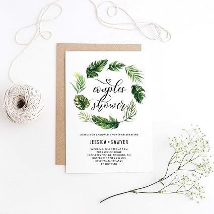  Dozili Tropical Couples Shower Invitation