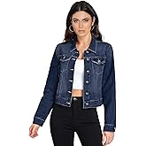 Hybrid & Company Women's Long Sleeve Denim Jackets Basic Button Down Jean Jacket with Pockets