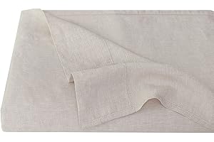 S VICTORY SYMBOL 100% Organic Linen Flat Sheet 1 Piece Only-Stone Washed French Flax King Size Bed Sheet,Natural Linen Color Flat Top Sheet Breathable(108"x102")
