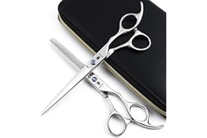 SMITH CHU 7.0 Inch Professional Hair Cutting Shears/Scissors and Barber Thinning/Texturing Scissor for Men Barber