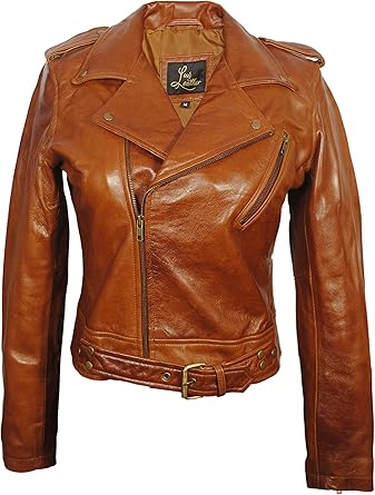 SID Women's Lambskin Leather Biker Black Jacket at Amazon Women's ...
