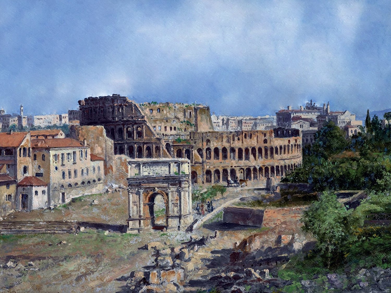 Coliseum ROME by A. Brandeis Tile Mural Kitchen Bathroom Backsplash Ceramic 10x8