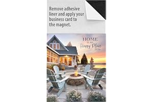 MEDIZ 2026 Peel and Stick Magnetic Business Card Calendars, Box of 100, Includes Envelopes, Mail for 1oz Rate, Great Sales Marketing Tool (Happy Place - 100 Pack)