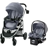 Graco Modes Pramette 3-in-1 Travel System (Stroller &amp; Car Seat), Ontario | 3 Modes: Infant Car Seat Carrier &amp; Pramette, Toddler Stroller; Reversible Stroller Seat; One-Hand Fold, Travel-Ready