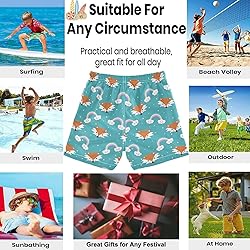visesunny Summer Boy's Beach Shorts Quick Dry Soft