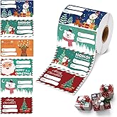 Merralta 500 PCS Christmas Gift Tags Stickers – Self-Adhesive Holiday Name Labels for Christmas Presents, Wrapping Paper, Gift Bags & Seasonal Decorations (2.95 x 1.6 Inch)