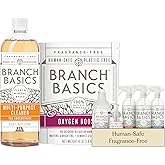 Branch Basics Premium Starter Kit: All Purpose Cleaner, Glass, and Bathroom Cleaner plus our Foaming Wash, and Laundry Bottle (3 Plastic Spray Bottles + Concentrate) Fragrance-Free