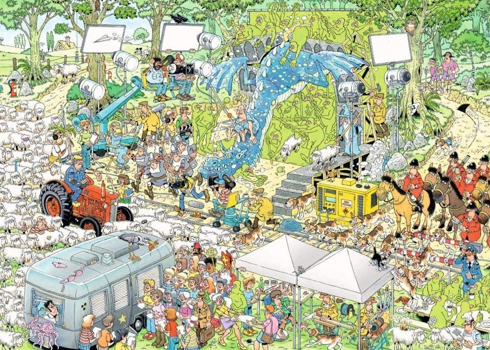 19074 Jan -The Film Set 1000 Piece Jigsaw Puzzle, Multi-Adults 1000 Pieces Modern-Jigsaw Puzzles Kids Toy