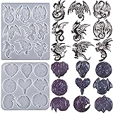 2 Pack Dragon Pendant Mold Dragon Earring Mold