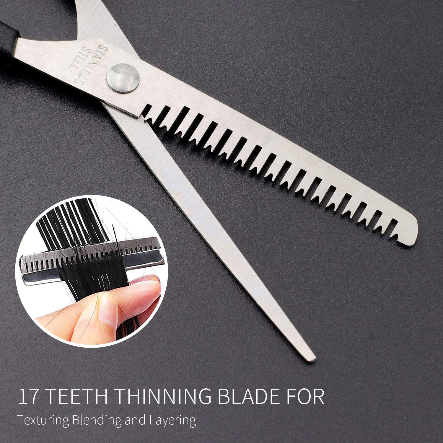Hair Scissors Set, Imponigic Hairdresser Scissors Set Pet Shearing Scissors, Barbers or Home Use - Stainless Steel : Beauty