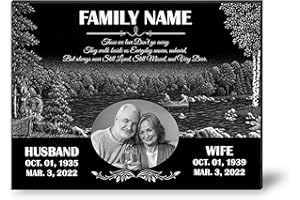 ADFSTONE Memorial Plaques for Outdoors Personalized Headstone, Small Grave Stone, Tombstones, Memory Plaque for Loved Ones Lo