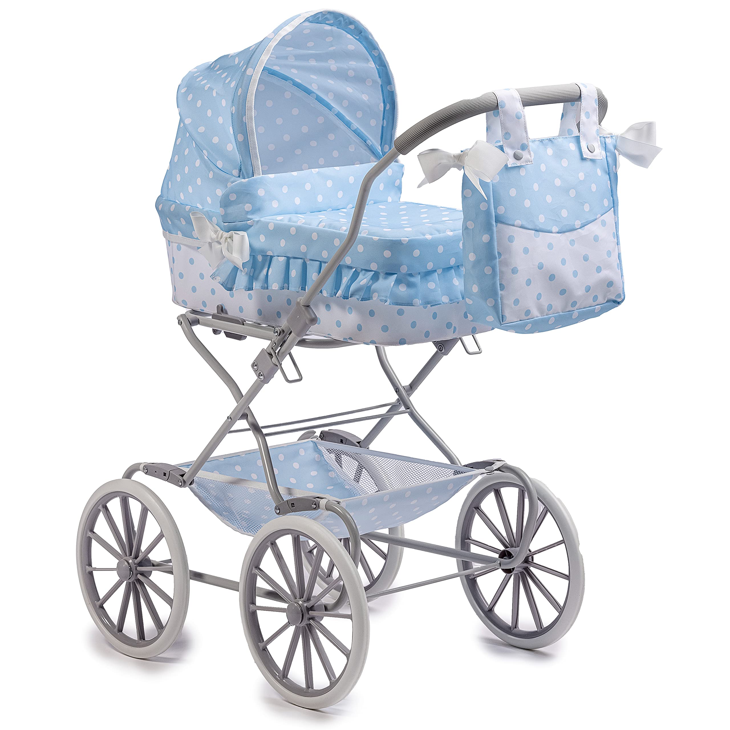 JC Toys Berenguer Boutique | Royal Pram in Blue | Ages 3+