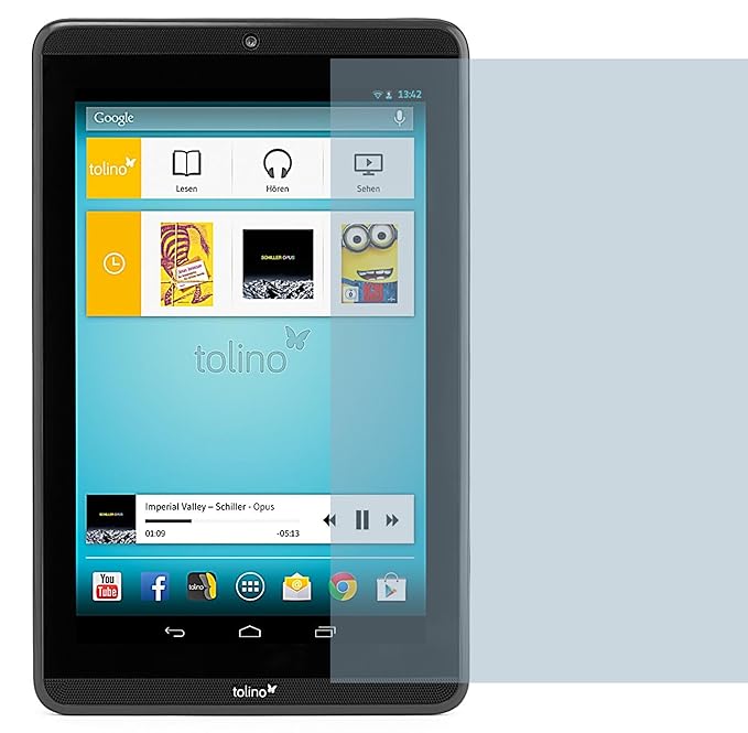2x Tolino Tab 8 ENTSPIEGELNDE Displayschutzfolie Bildschirmschutzfolie von 4ProTec - Nahezu blendfreie Antireflexfolie