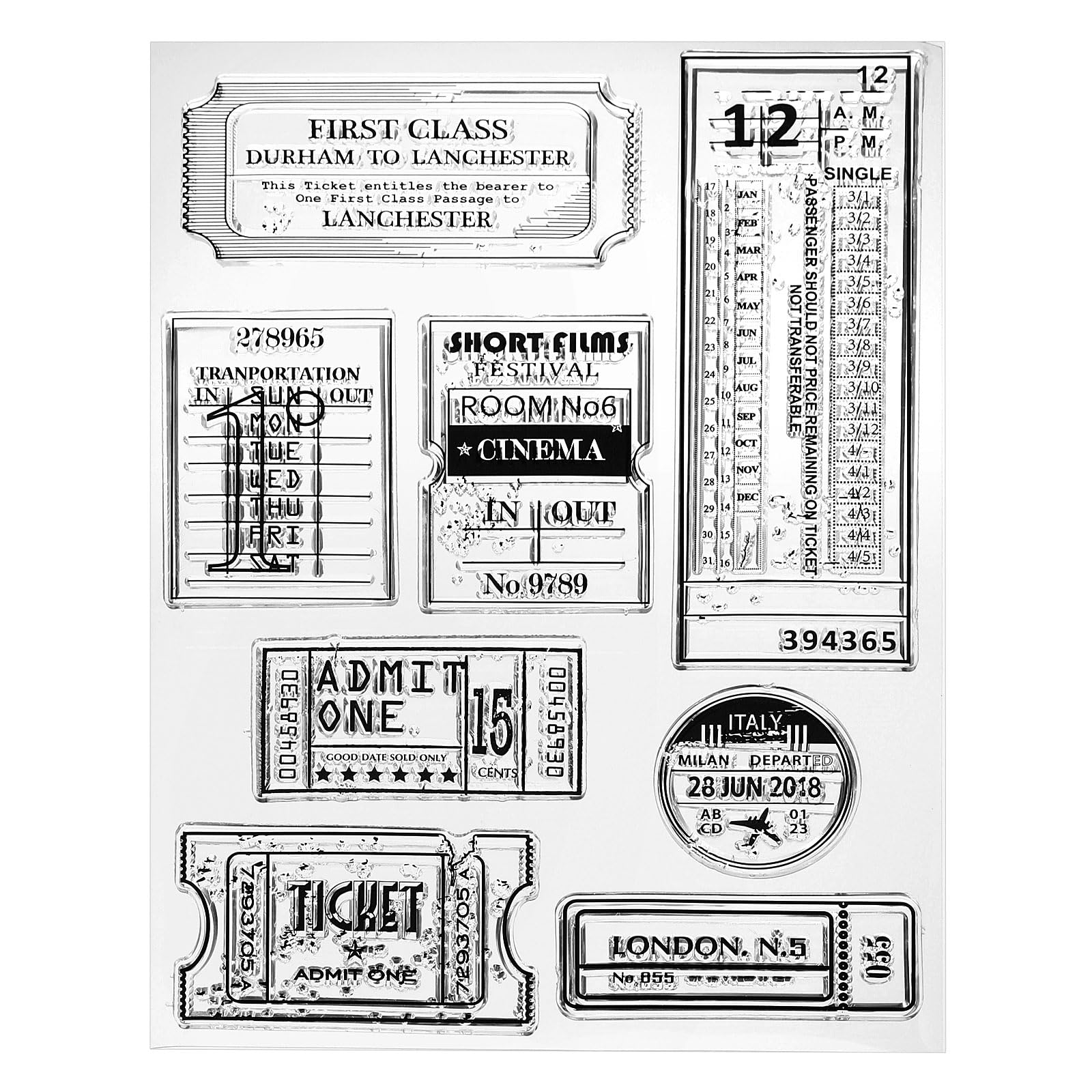 PATIKIL Transparent Silicone Stamps, 1 Pcs T1763 Signage Clear Stamps for Card Making Decoration DIY Scrapbooking Embossing Album Decor Craft, Clear