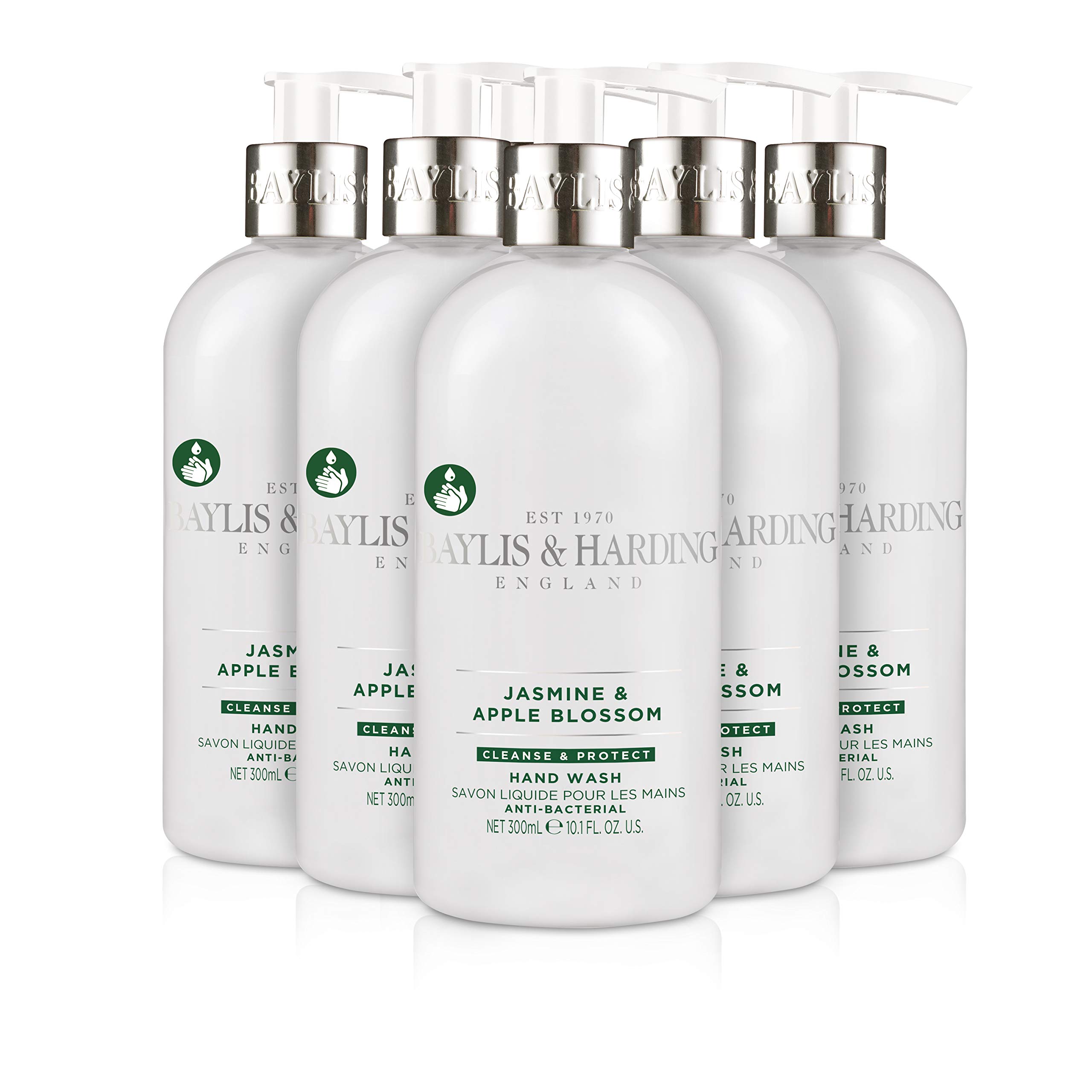 Baylis & Harding Jasmine and Apple Blossom Anti Bacterial Hand Wash, 300 ml, Pack of 6