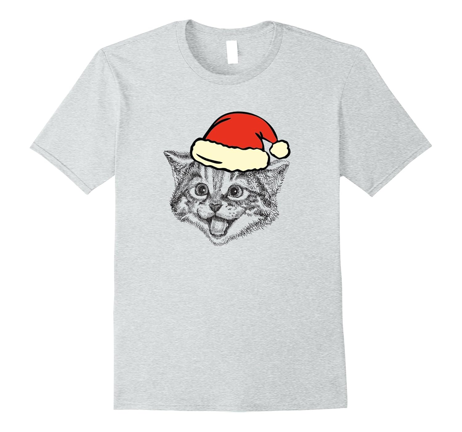 Vintage Christmas Cat Funny T Shirt Reg & Plus Size 1X 2X 3X-ANZ