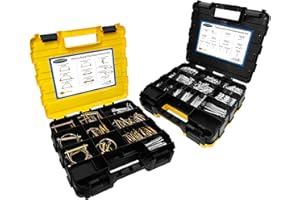 BUSY-CORNER 367 PCS Heavy Duty Pin Assortment Kit, Hitch Pins R Clip PIns/ Hair Pins/ Lynch Pins/ PTO Pins/ Cotter Pins/ Clevis Pins for Trucks Trailers Tractors Mowers 3 Point Accessories, Farm, Lawn and Garden