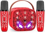 Braxel Karaoke Machine 2 Microphones Bluetooth Speaker Kids Gift Toy