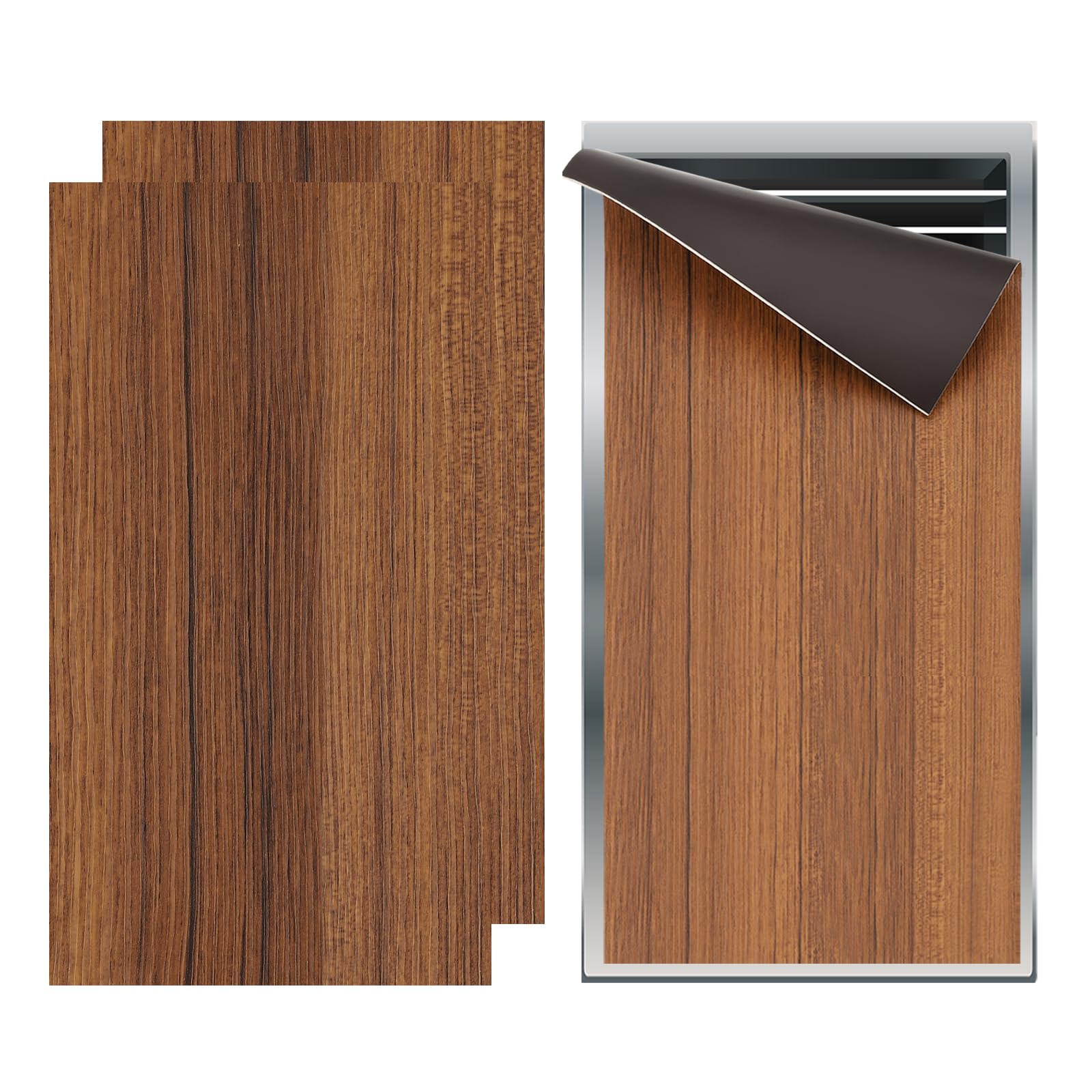 PATIKIL 10"x5.5" Magnetic Vent Cover, 2 Pack Floor Wall Air Registers Cover High Strength Magnetic Vent Blocker for Home RV HVAC Fireplace Furnace, Wood Grain Color