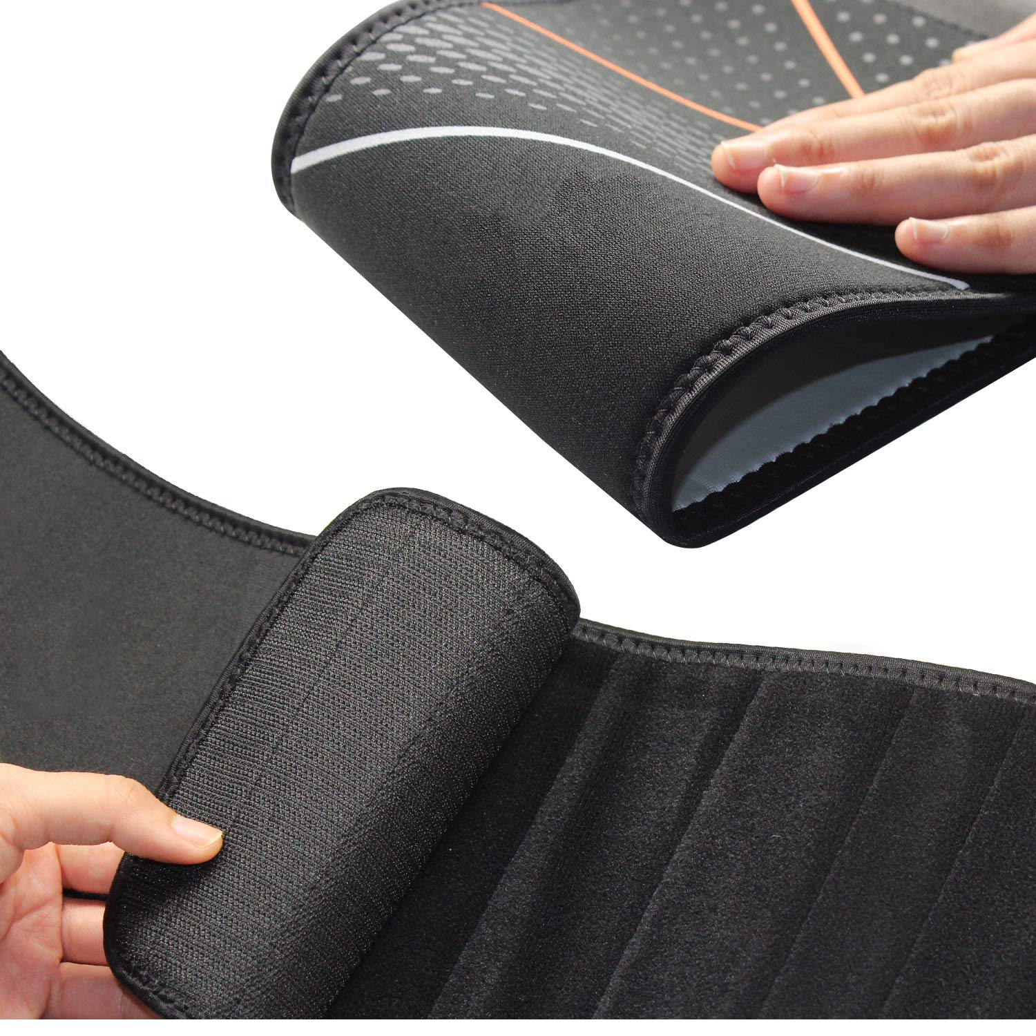 Waist Trimmer Belt，ALIKE Waist Trainer Slimming Body Shaper Belts Eliminate Muffin Top（L，Black