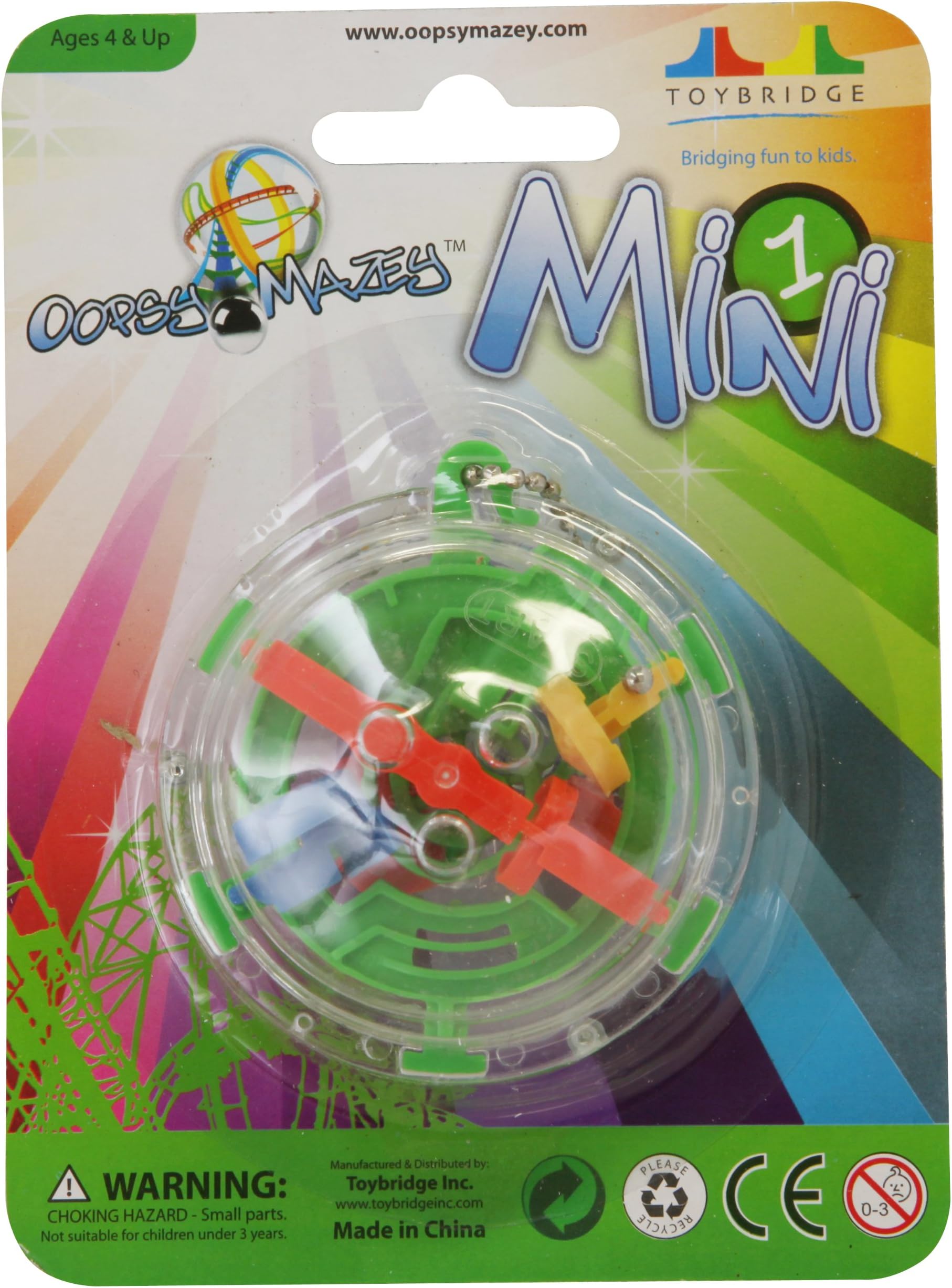 Toybridge Oopsy Mazey - Mini 1, Addictive maze ball - Keychain
