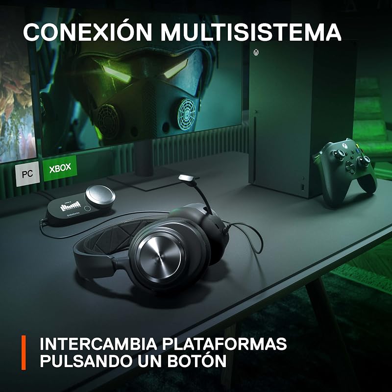 SteelSeries Arctis Nova Pro - Fone de ouvido Xbox com fio - Áudio de alta resolução - Áudio espacial de 360° - GameDAC Gen 2 - Micro ClearCast Gen 2 - Xbox, PC, PS5, PS4, Switch 2