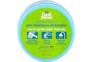 Just For Me Curl Peace Tender Head Detangling Treatment - Rinses Away Knots, Pre-Wash, Post-Styling, Contains No Parabens, Su