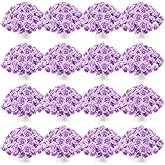 Tigeen 150 Pcs Hydrangea Artificial Flowers Bulk 7.48 Inch Artificial Hydrangeas with Removable Stems Faux Flowers Wedding Decor for Home Garden Party Decoration DIY Project (Lavender)