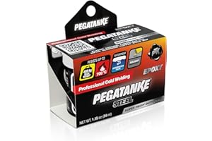 PEGATANKE - Steel 2 Part Epoxy Resin | Professional Cold Weld Adhesive | High Strength Liquid Metal Glue | General Repair & Plastic | High Temperature Epoxy for Cold Welding Waterproof Bonds (1.15 oz)