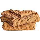 Viva Maison Premium Waffle Bath Towels Pack of 2 Extra Large 35x71 inch - 100% Turkish Cotton, Waffle Weave, Quick Dry, Lint Free, Oversized, Thin Bath Sheet Towel (Caramel, Set of 2 Bath Towels)