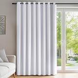 Deconovo Eyelet Blackout Curtain 254x242cm Silver Grey One Panel Energy Saving