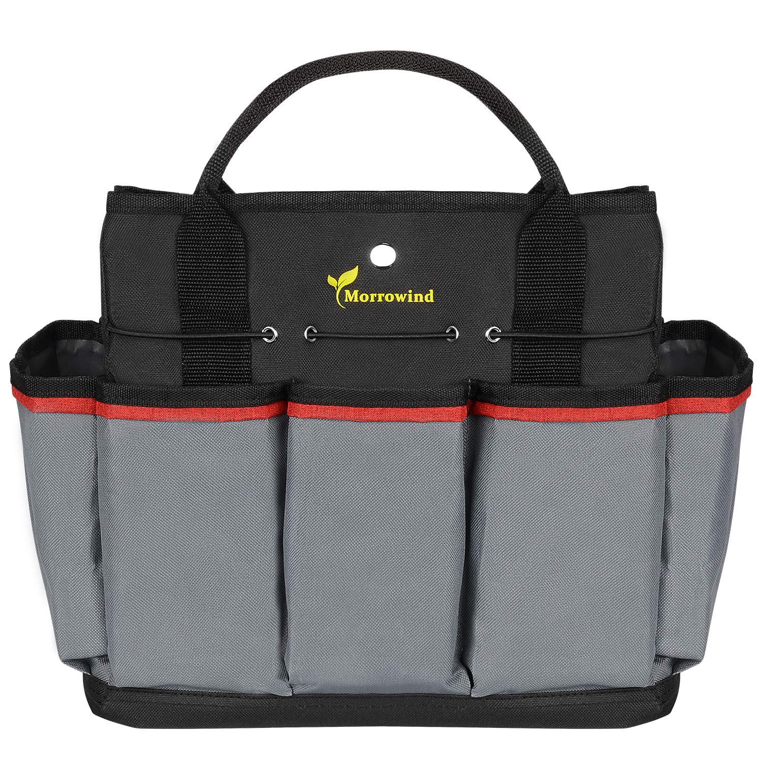 MORROWIND Garden Tool Bag, Oxford Cloth Garden Tote Bag Garden Tool Storage Bag Tool Organizer with 8 Exterior Pockets for Gardening Yard Lawn Work