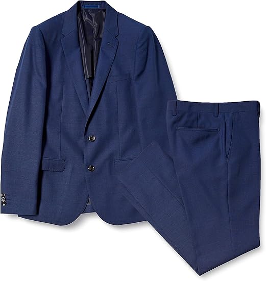 Amazon Co Jp タカキュー M F Editorial 短丈マイクロチェック 青 2ピース レギュラー スーツ 1 e 14 メンズ 服 ファッション小物