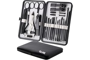 QLNE Nail Clippers Sets High Precisio Stainless Steel Nail Cutter Pedicure Kit Nail File Sharp Nail Scissors and Clipper Manicure Pedicure Kit Fingernails & Toenails with Portable cas