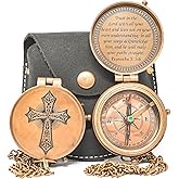 A S Handicrafts Trust in The Lord with All Your Heart Engraved Compass, Proverbs 3: 5-16 Engraved with Gift Compass, Graduation Day Gifts, Religious Gifts, Missionary Gifts, Christian Gifts