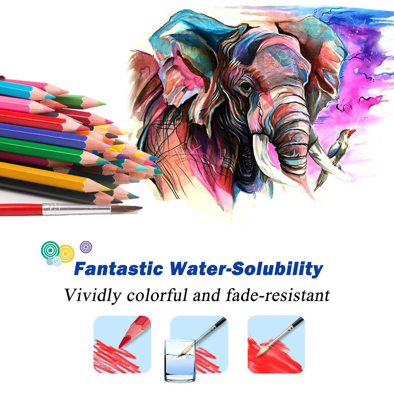 Matite Colorate Set Kasimir 48 Colori Matita Set Matita Acquarellabile Matite Disegno Per Bambini Studente Artisti Principianti e Personale di