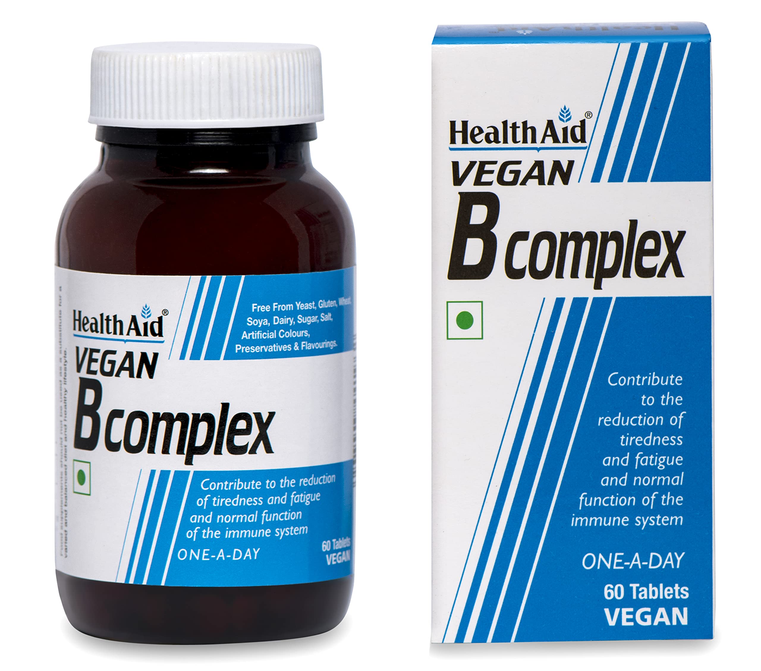 HealthAid Vegan B-Complex Tablets - (Pack of 60 Tablets)