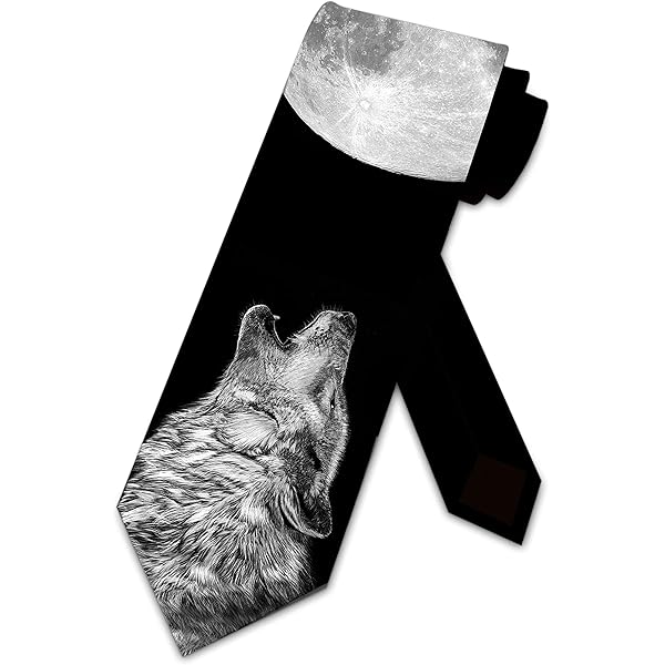 Amazon.com: Three Rooker Wolf Ties Mens Animal Wolves