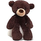 GUND Fuzzy Teddy Bear, Premium Stuffed Animal for Ages 1 and Up, Chocolate Brown, 13.5”